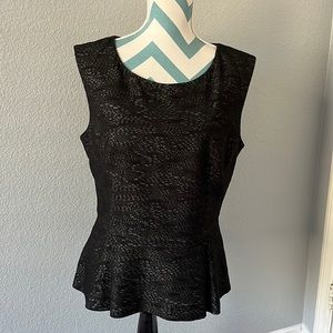 Calvin Klein black lace sleeveless shirt with lining, size L